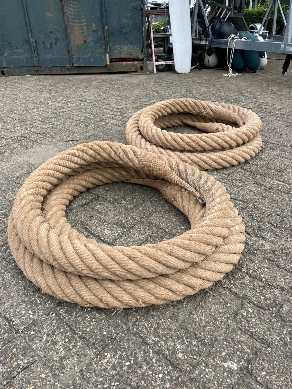 Set kabelaring 2 stuks – Ø 10 cm – ca. 7,75 meter, Watersport en Boten, Ophalen, Gebruikt