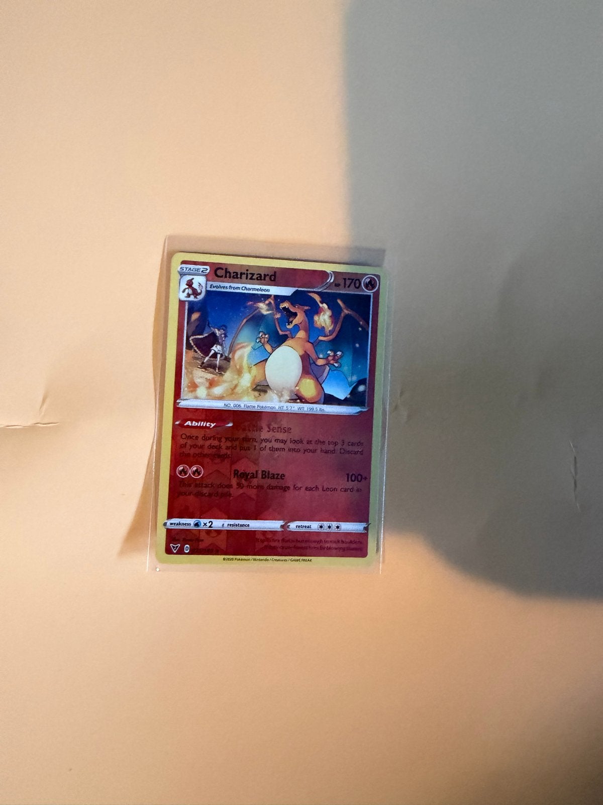 Pokémon Kaart Charizard 170 HP Evolutions From Charmelon, Ophalen of Verzenden, Zo goed als nieuw, Losse kaart