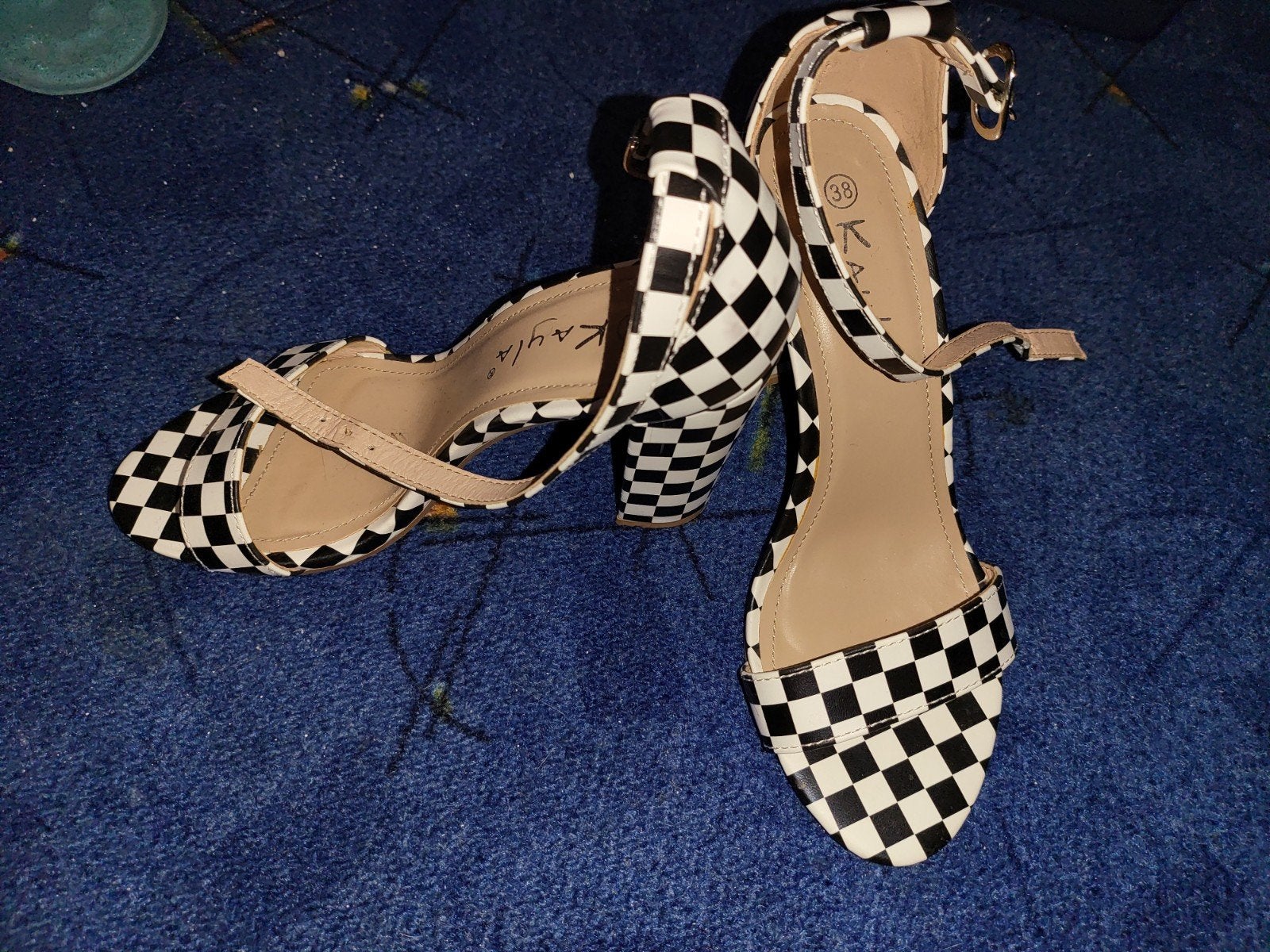 Mooie stoere damblokjes hakken maat 38, Verzenden, Zwart, Schoenen met hoge hakken, Gedragen