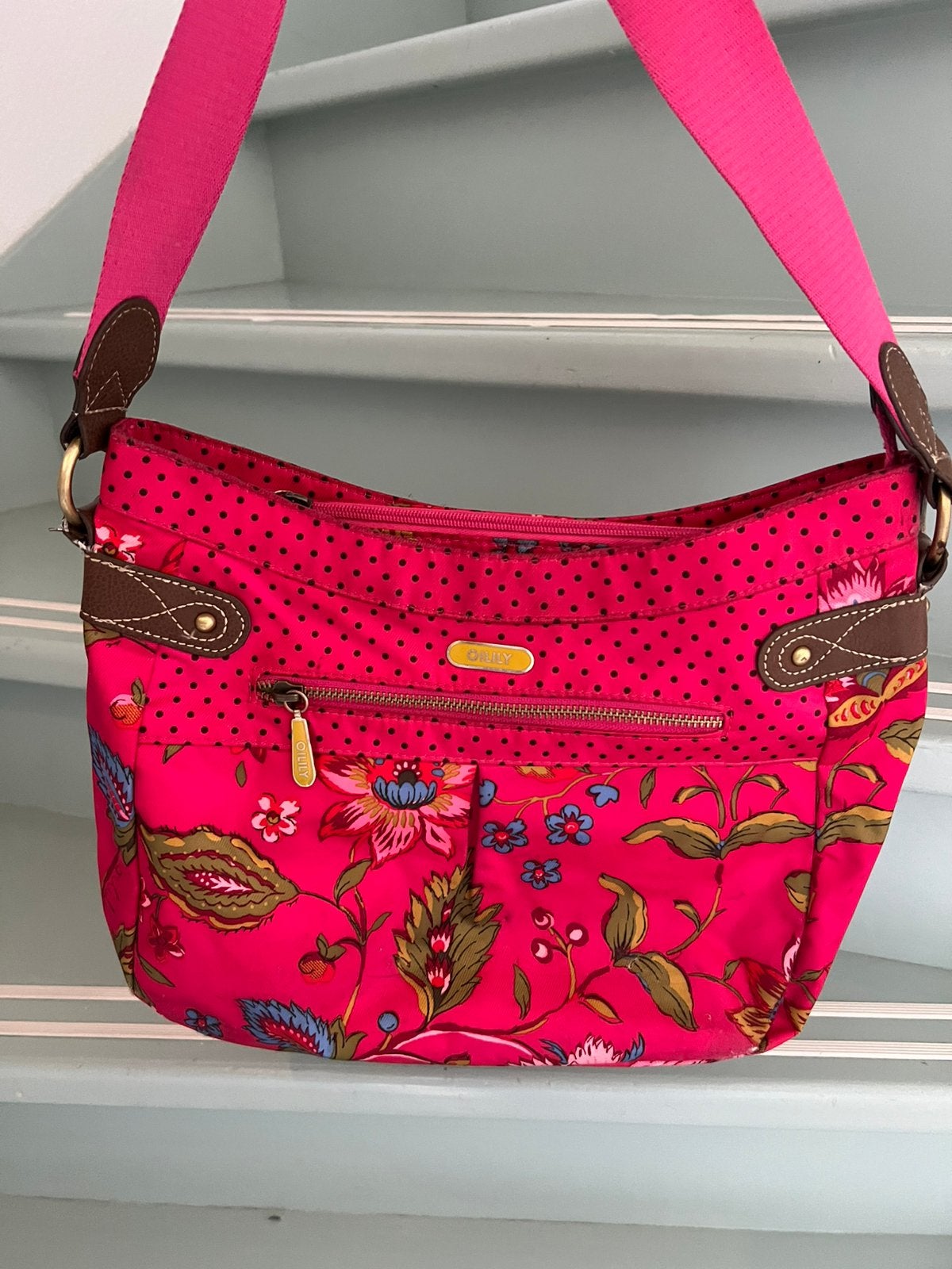 Oilily tas, Sieraden, Tassen en Uiterlijk, Tassen | Schoudertassen, Ophalen, Zo goed als nieuw, Rood, Oilily