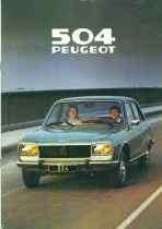 Peugeot 504, Break of Pick-Up brochure/auto folder '72 - '89, Ophalen of Verzenden, Zo goed als nieuw, Peugeot