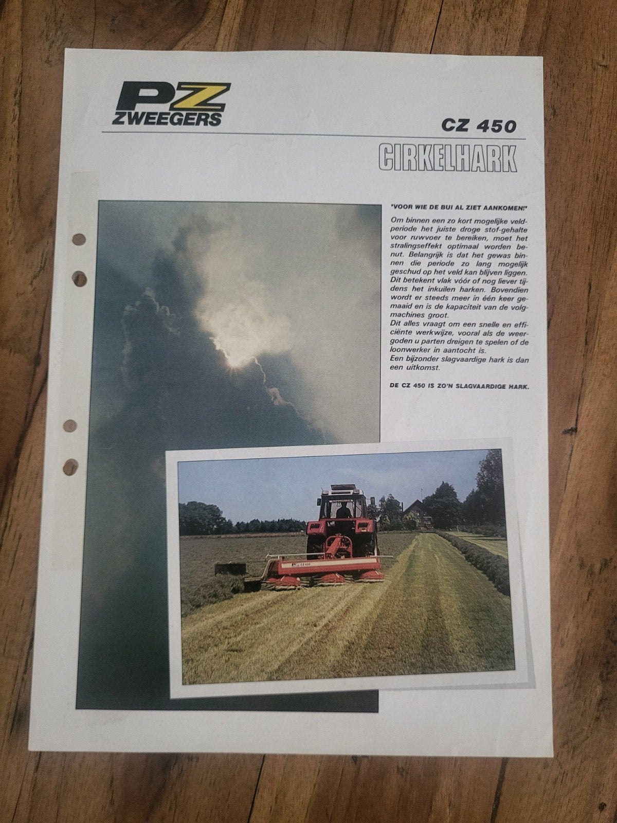 tractor folder PZ Zweegers CZ 450 cirkelhark, Boeken, Ophalen of Verzenden