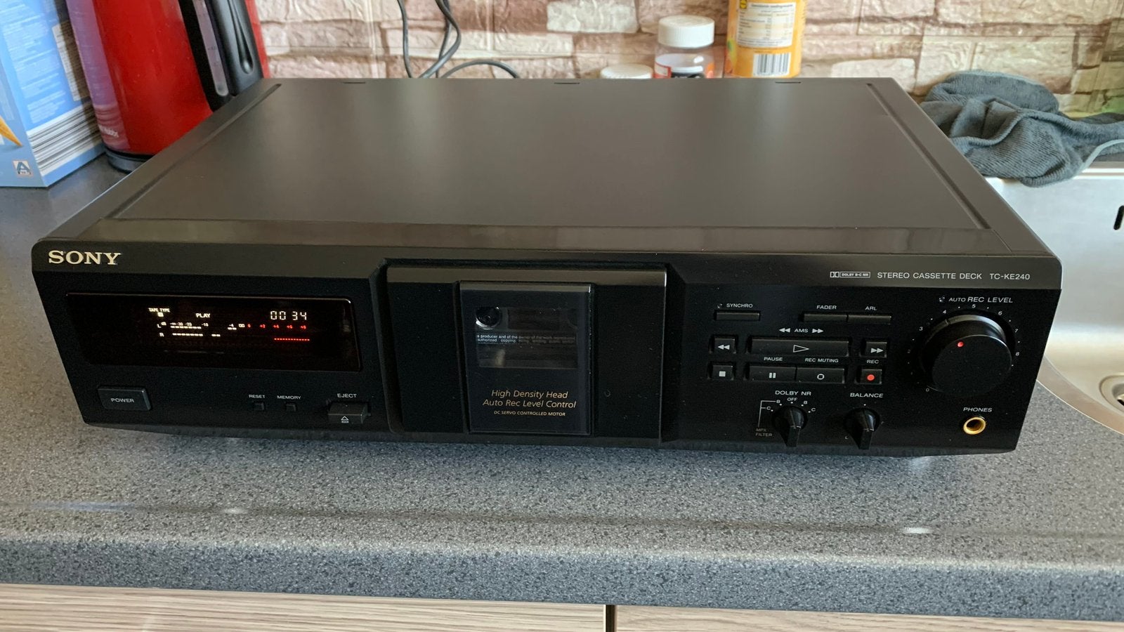Sony TC-KE240 in nieuw staat heeft onderhoud gehad zie info, Audio, Tv en Foto, Cassettedecks, Ophalen, Sony
