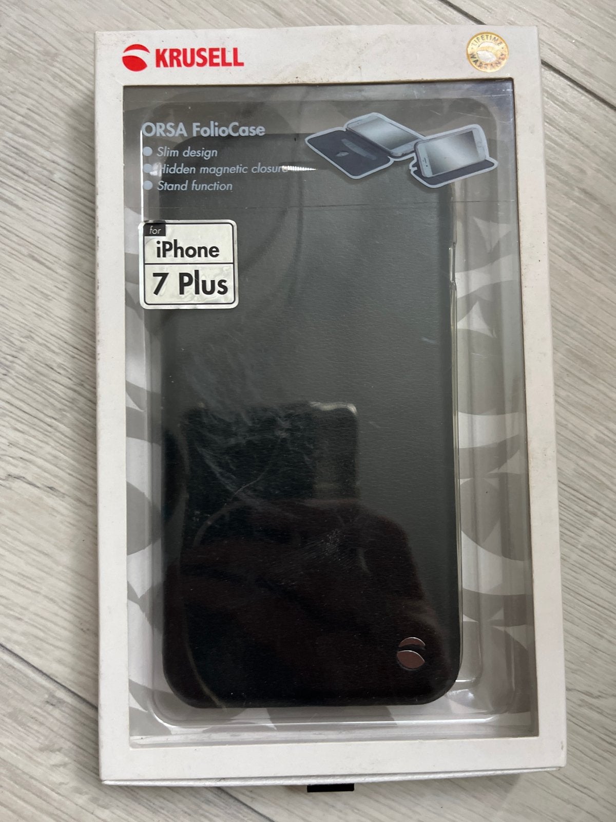Krusell ORSA FolioCase voor iPhone 7 Plus - Zwart, Kunststof, Zwart, IPhone 7 Plus, Overige merken