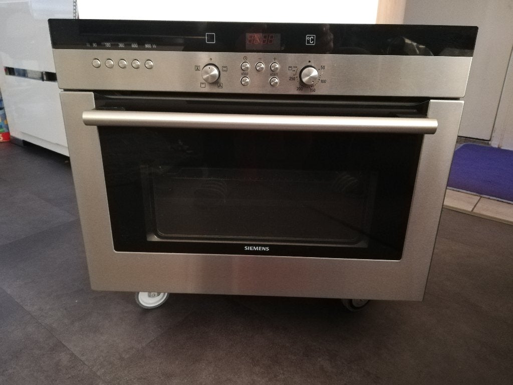 Siemens inbouw combi oven en magnetron typenr HB84K550N, Ophalen, Gebruikt, Siemens, Oven met grill
