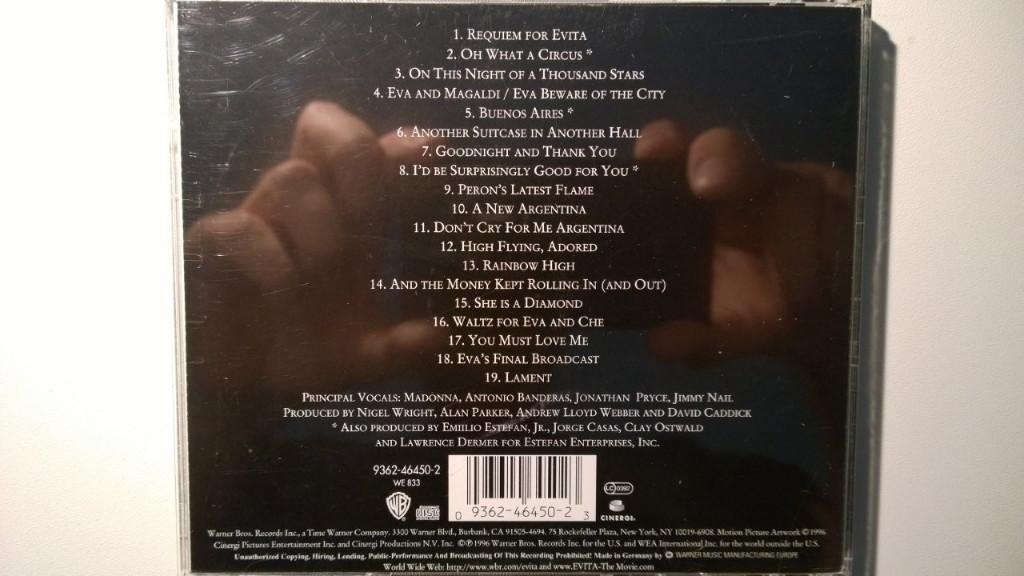 Evita (Music From The Motion Picture), Ophalen of Verzenden, Zo goed als nieuw