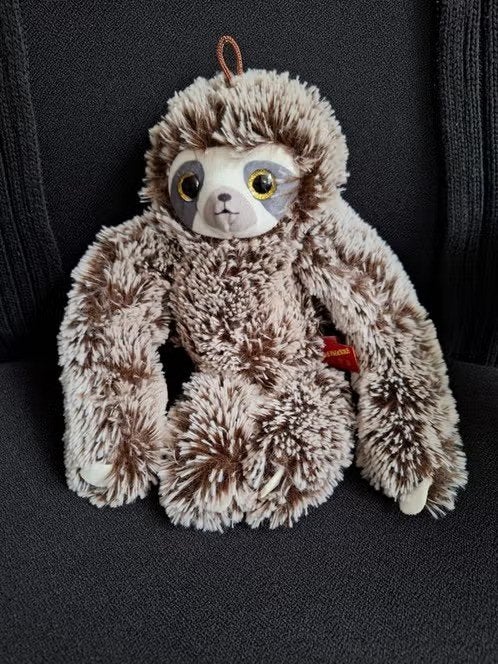Bruin witte luiaard knuffel h, Kinderen en Baby's, Overige merken, Overige karakters, Overige typen, Onbekend