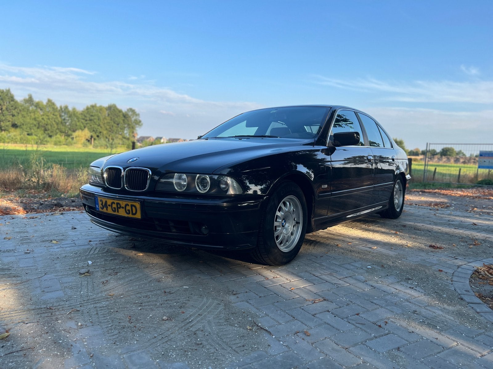 BMW 5-Serie 2.5 I 525 AUT 2001 Zwart, Automaat, Achterwielaandrijving, Beige, Parkeersensor
