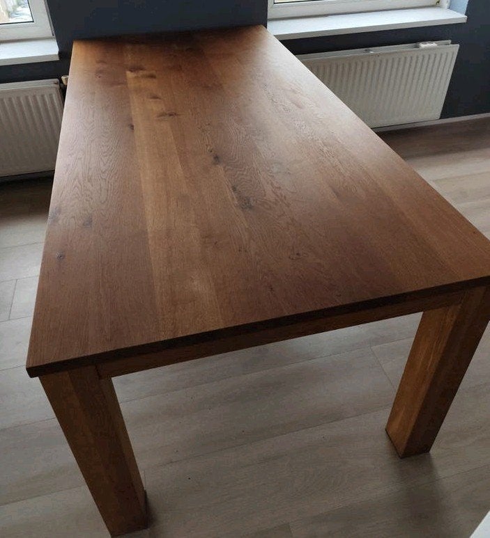 Eettafel massief eiken in olie 200x100