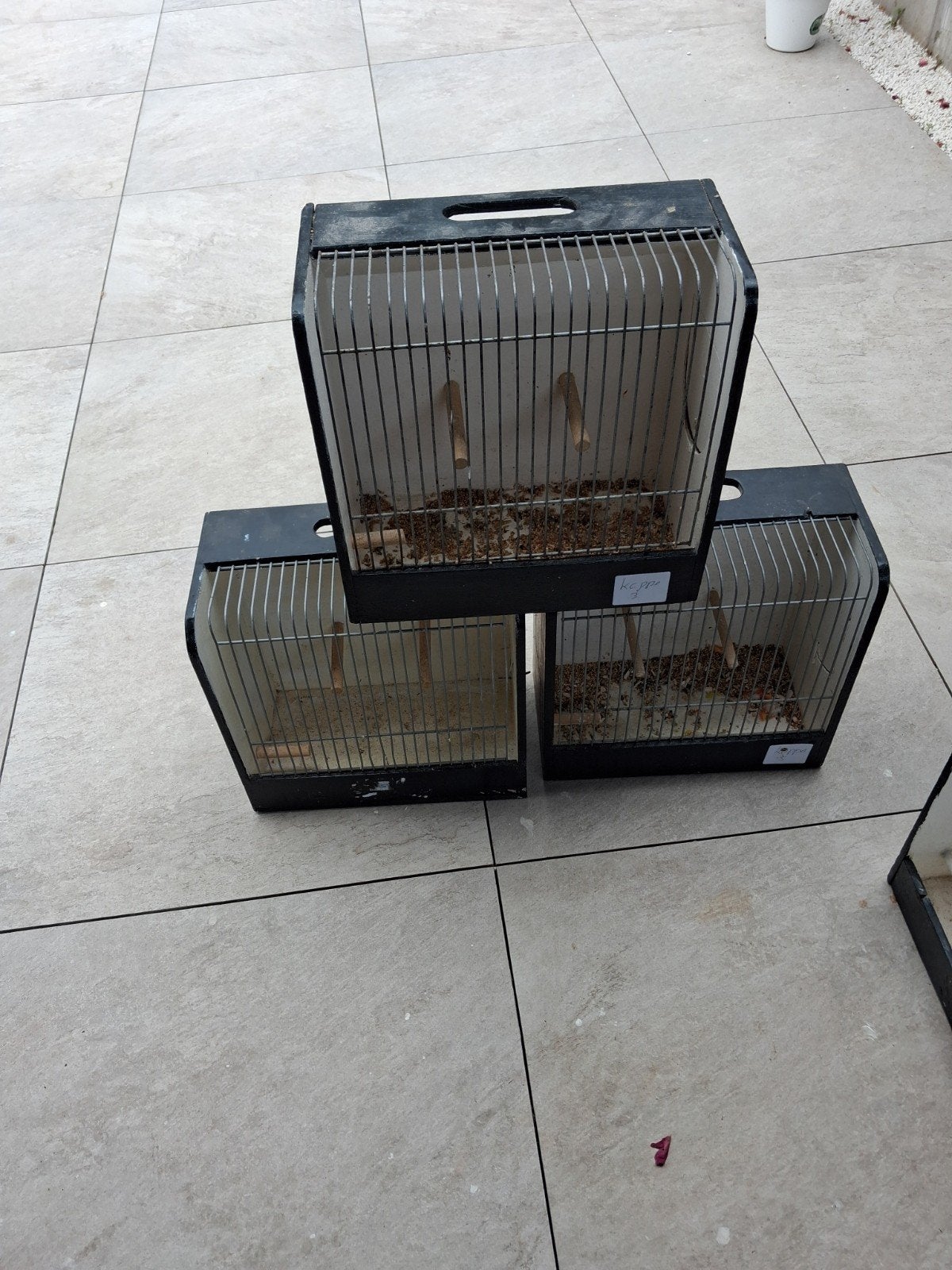 3 Tt kooien vervoerkooi kan alle vogels in per stuk €6, Dieren en Toebehoren, Vogels | Hokken en Kooien, Ophalen, Hout, Vogelkooi