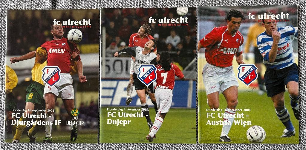 Programma’s FC Utrecht UEFA-Cup 2004-2005, Verzenden, Zo goed als nieuw, F.C. Utrecht, Boek of Tijdschrift