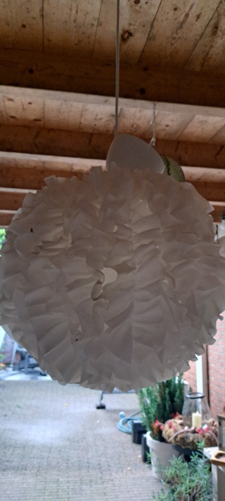 Grote witte papieren lamp - Mooie sfeervolle verlichting, Ophalen, Overige materialen, Gebruikt, Modern, Sfeervol
