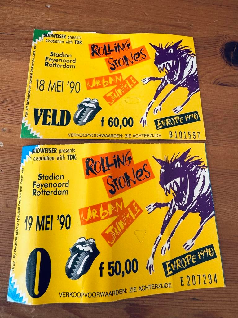 verschillende in goede staat kaartjes can de rolling stones, Eén persoon, Mei