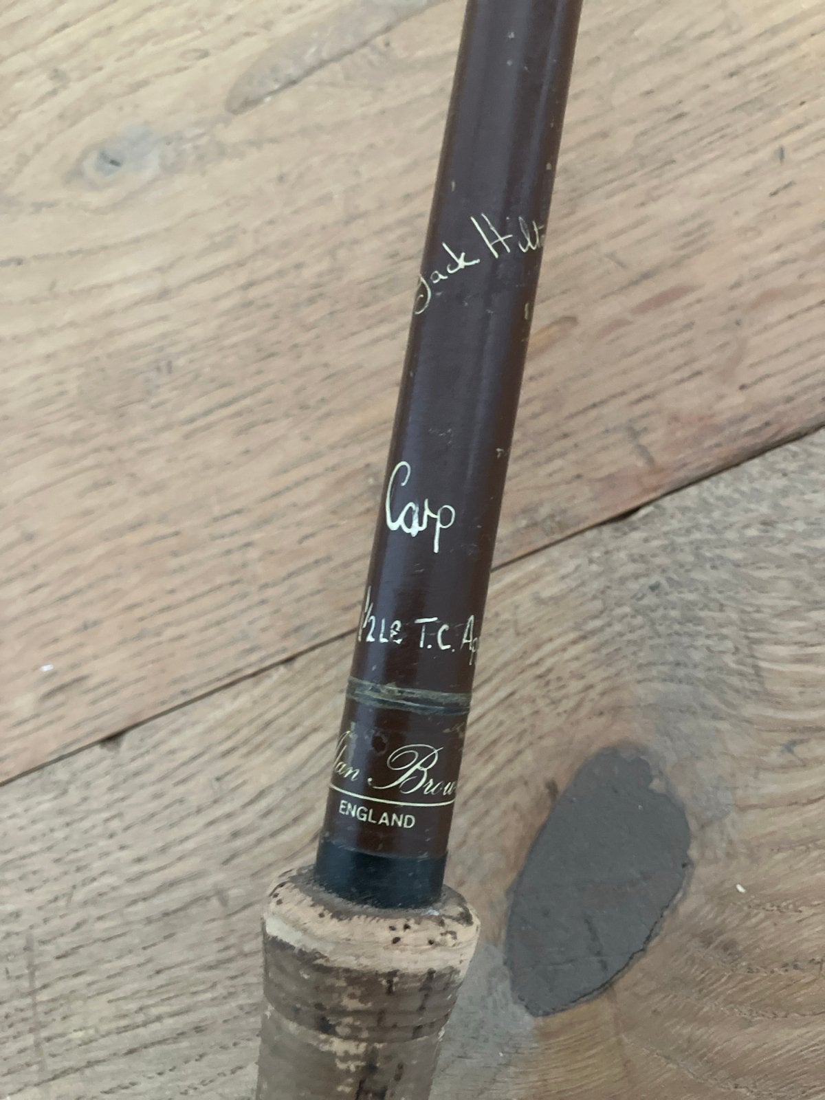 Vintage Alan Brown Jack Hilton Karperhengel 11ft 1.5lb, Ophalen of Verzenden, Gebruikt, Werphengel