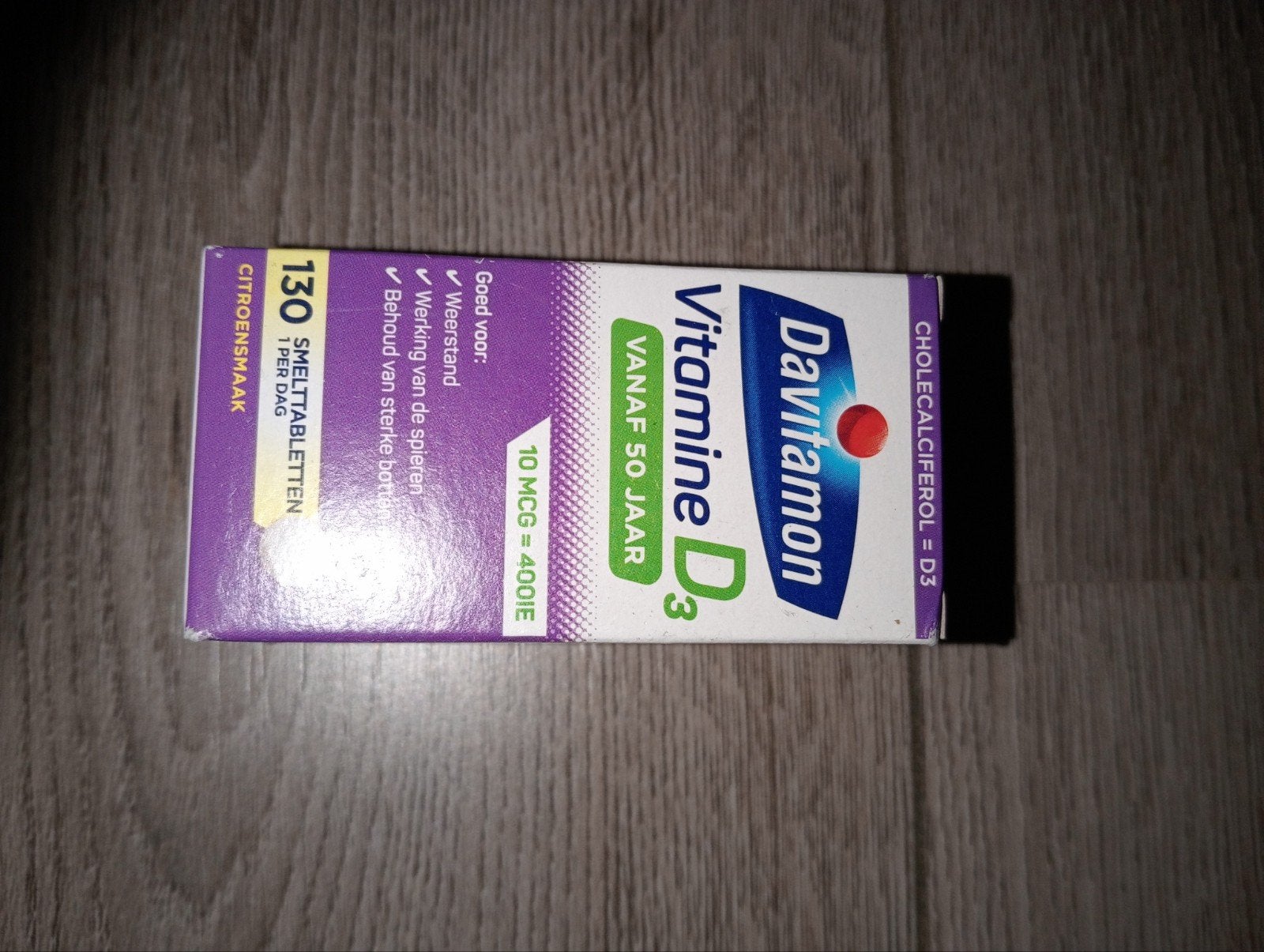 Davitamon Vitamine D3 50+ Citroensmaak 130 Smelttabletten, Ophalen of Verzenden, Nieuw, Overige typen