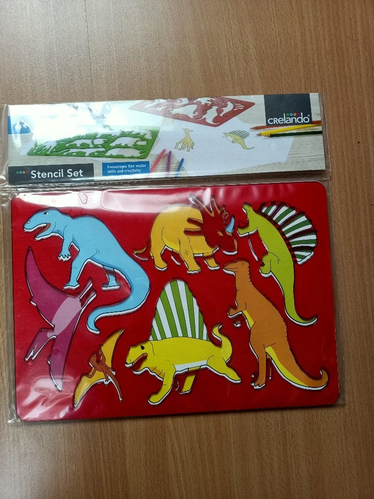 Tekensjablonen - 2 sjablonen dino's en dieren - nieuw, Kinderen en Baby's, Ophalen of Verzenden, Nieuw