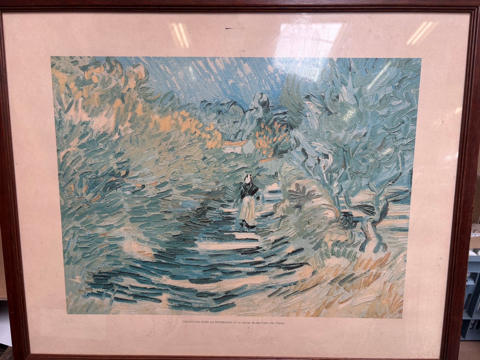 Ingelijste Prent Vincent van Gogh - La Promenade, Ophalen, Impressionistisch, Landschap, Print