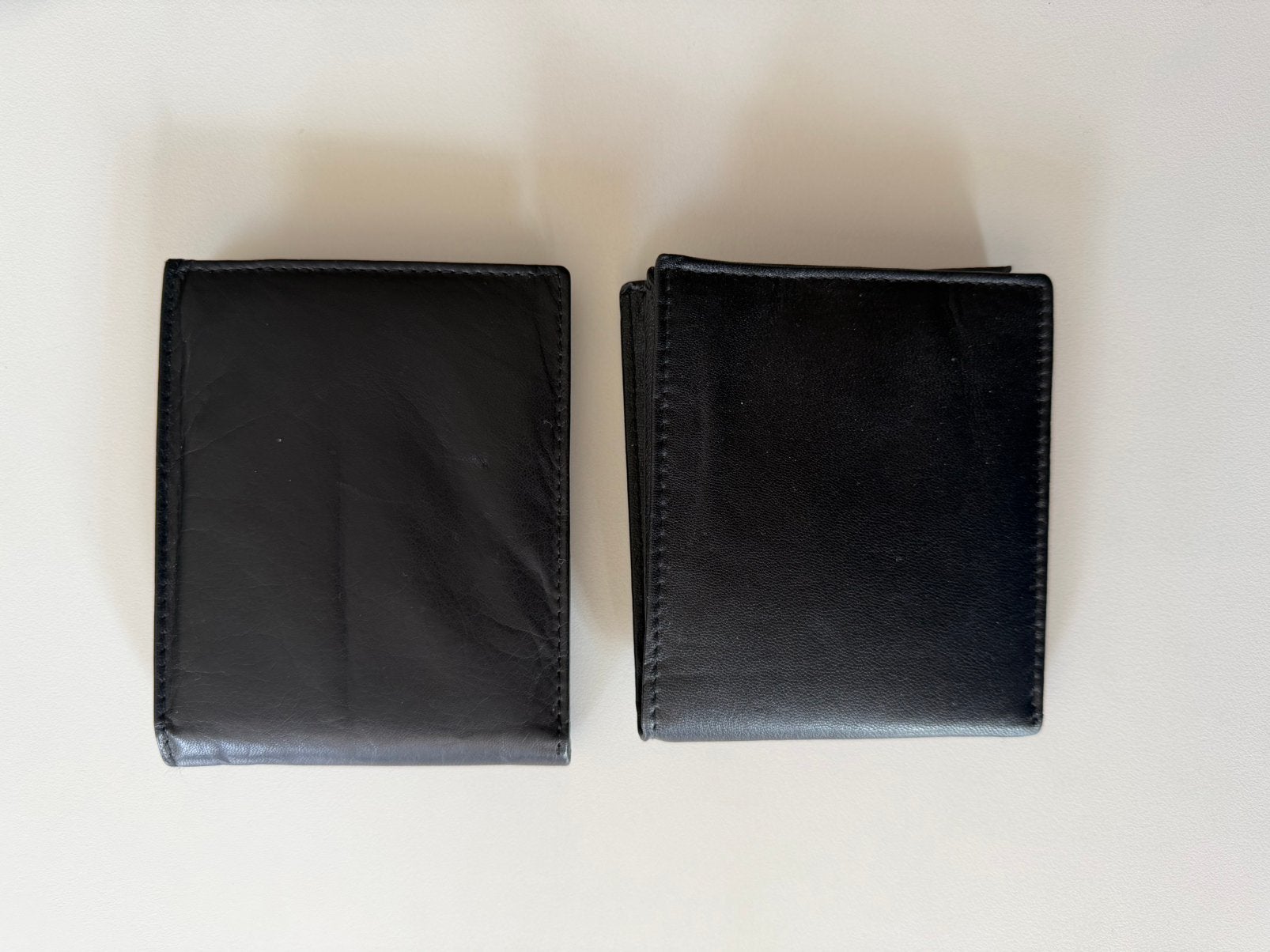 2 nieuwe leren portemonnees, Ophalen of Verzenden, Zo goed als nieuw, Zwart