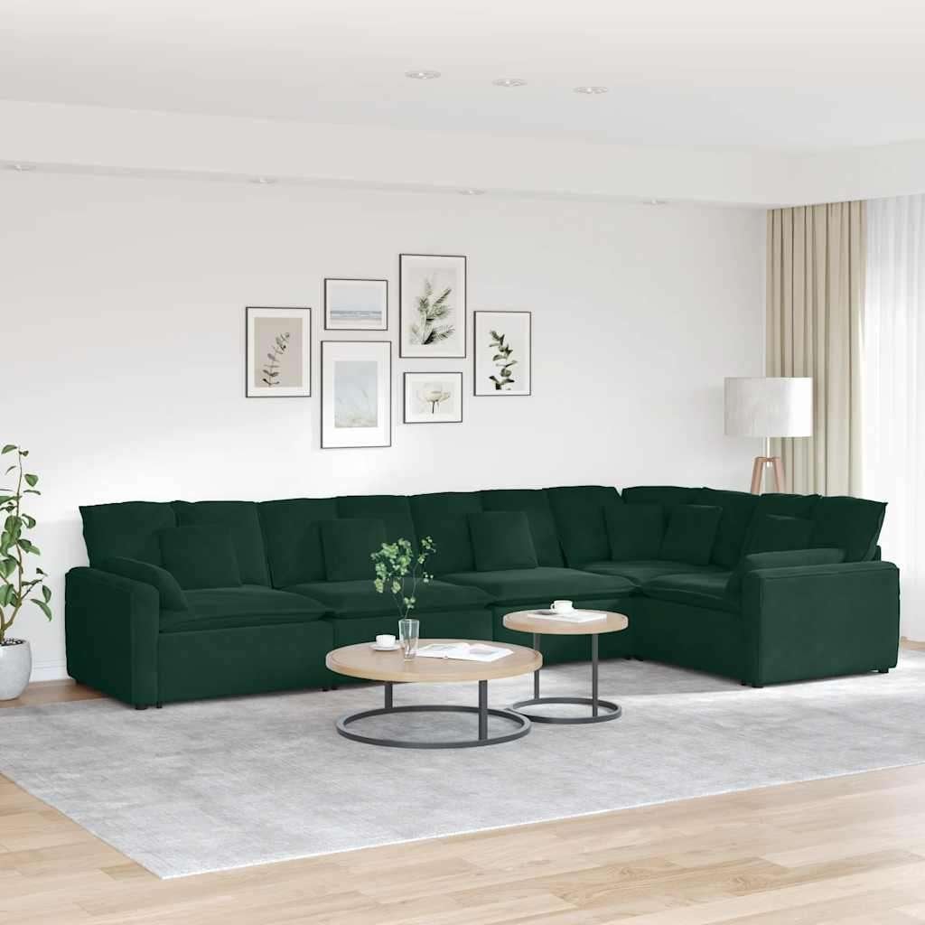 Modulaire hoekbank fluweel donkergroen, oversized, Huis en Inrichting, Nieuw, Ophalen of Verzenden, Metaal, Info@interium.shop
