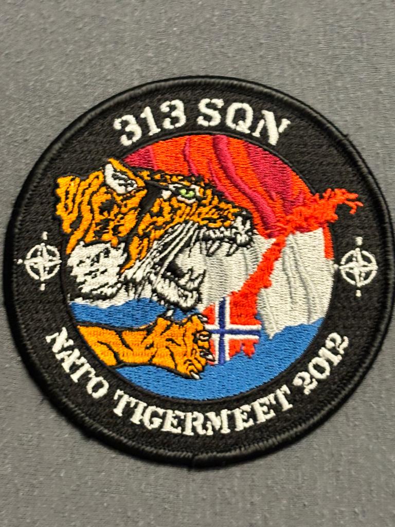Embleem 313 SQN RNLAF Nato Tiger Meet 2012 NTM, Verzenden, Luchtmacht, Nederland, Embleem of Badge
