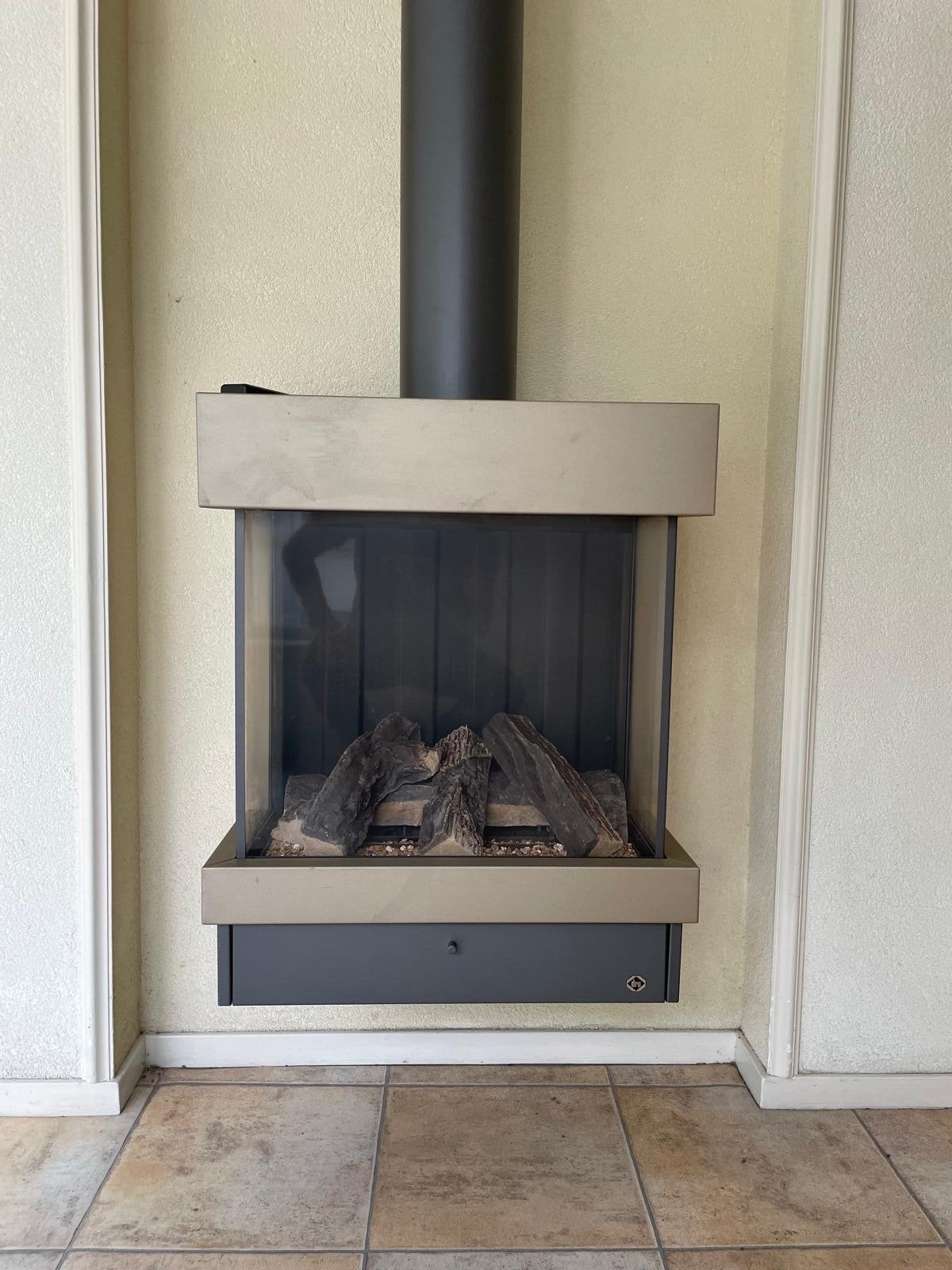 Moderne Gashaard met Schouw - Gebruikt, Ophalen of Verzenden, Gebruikt, Inbouwhaard, Gashaard