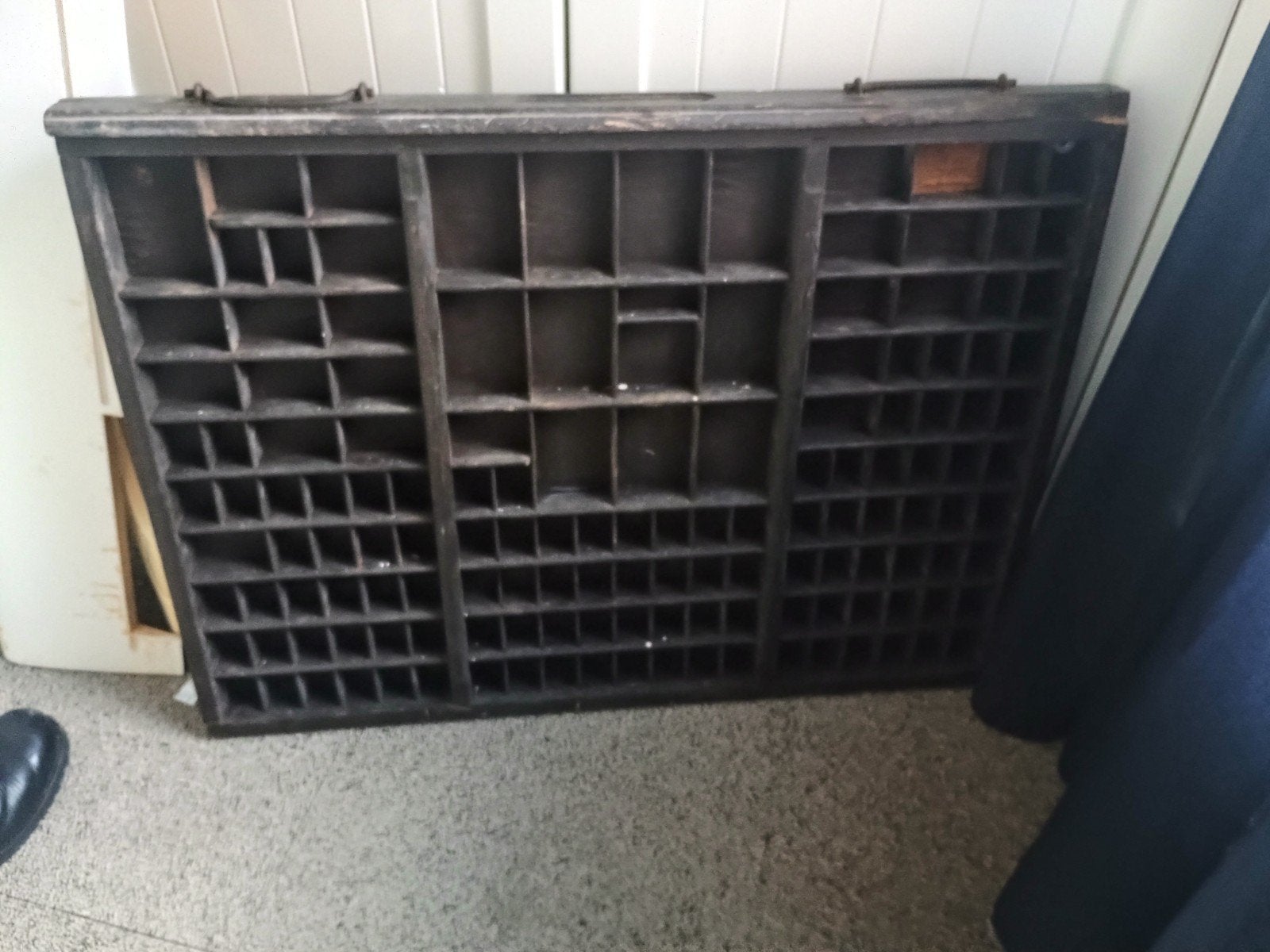 Antieke letterbak - Vintage opbergvakken, Ophalen of Verzenden