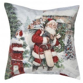 Clayre & Eef Kussenhoes kerstman wit 45x45 cm, De Giesel 46, Haelen, Nederland, Nieuw, Ophalen of Verzenden, Info@clayre-eef.com