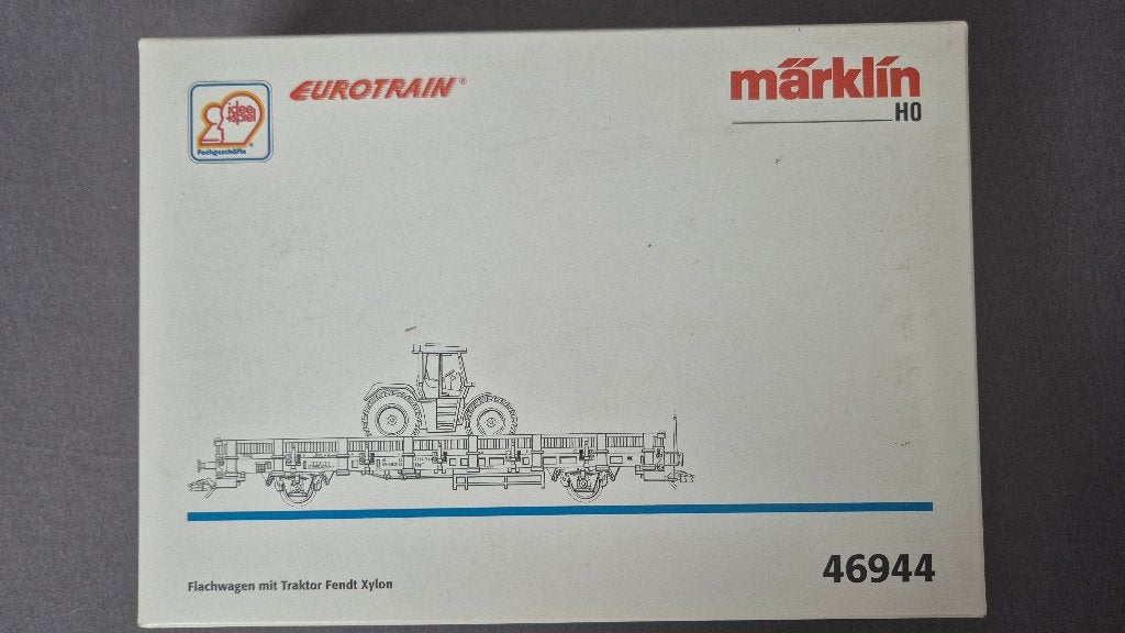 Märklin 46944 H0 - Rongenwagen met Fendt Xylon Tractor DB, Overige merken, Gelijkstroom of Wisselstroom, Brug, Tunnel of Gebouw