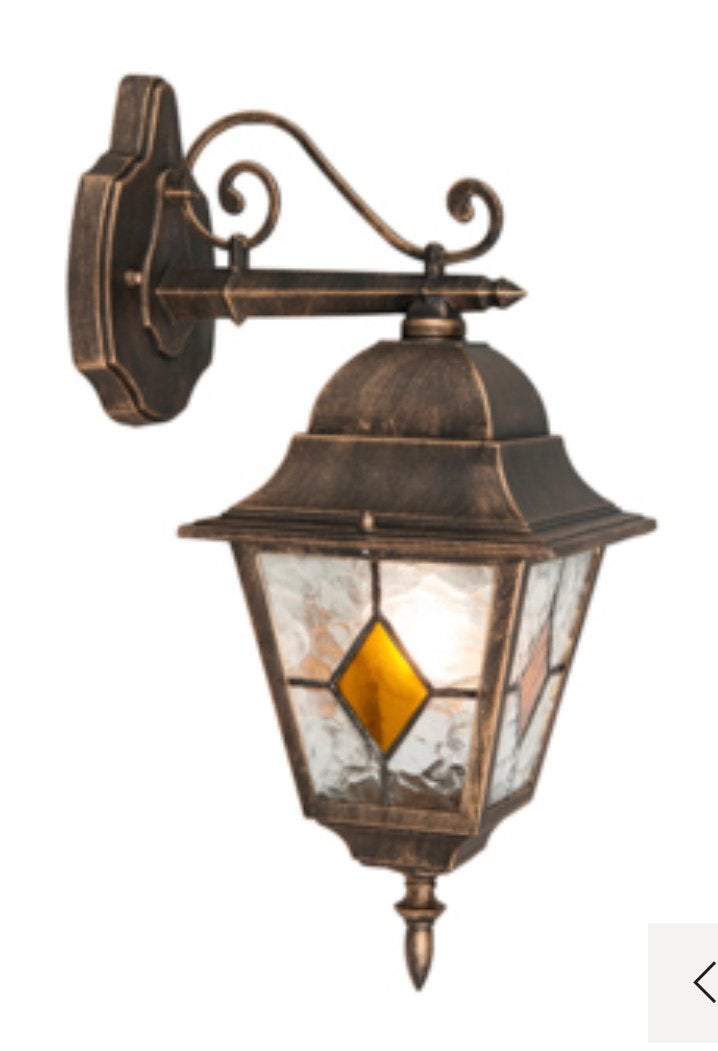 QAZQA wandlantaarn Antigua Down 1-lichts 15W brons 8 st., Ophalen, Wandlamp, Nieuw, Netvoeding