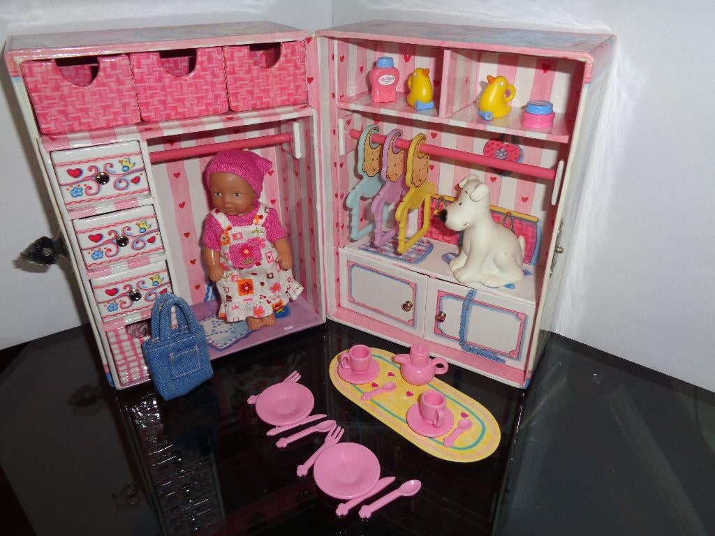 Baby Born Mini World: zeer mooi kledingkoffertje met inhoud, Ophalen of Verzenden, Zo goed als nieuw, Overige typen
