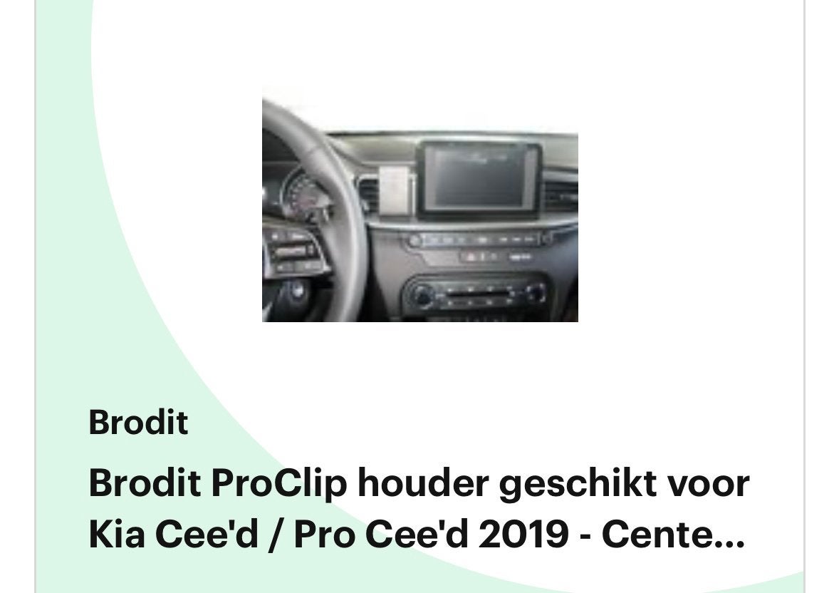 Brodit dashboard beugel Kia Ceed., Ophalen of Verzenden, Zo goed als nieuw, Auto