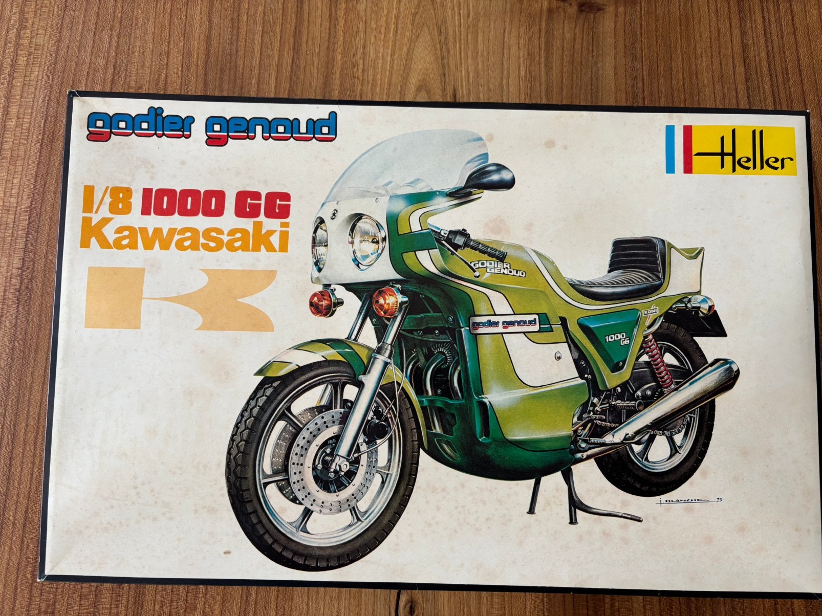 Heller 1/8 1000GG Kawasaki godier genoud 1979 zeldzaam, Overige merken, Auto, Groter dan 1:32, Ophalen of Verzenden