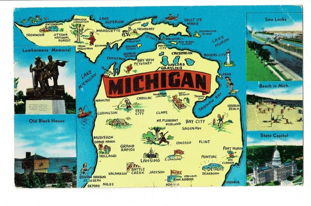 Michigan, Ophalen of Verzenden, 1960 tot 1980, Gelopen, Buiten Europa