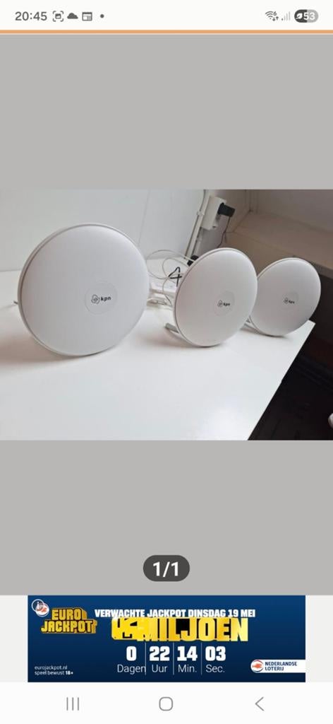 KPN SuperWifi punten (3 stuks) met adapters, Computers en Software, WiFi-versterkers, Gebruikt, Ophalen of Verzenden