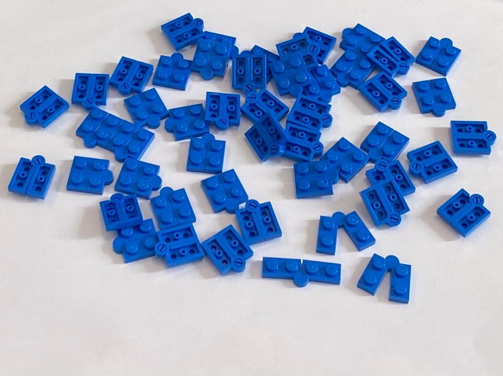 Partij 50x scharnierende Lego plaatjes in diverse kleuren, Overige thema's, Lego, Nieuw, Ophalen of Verzenden