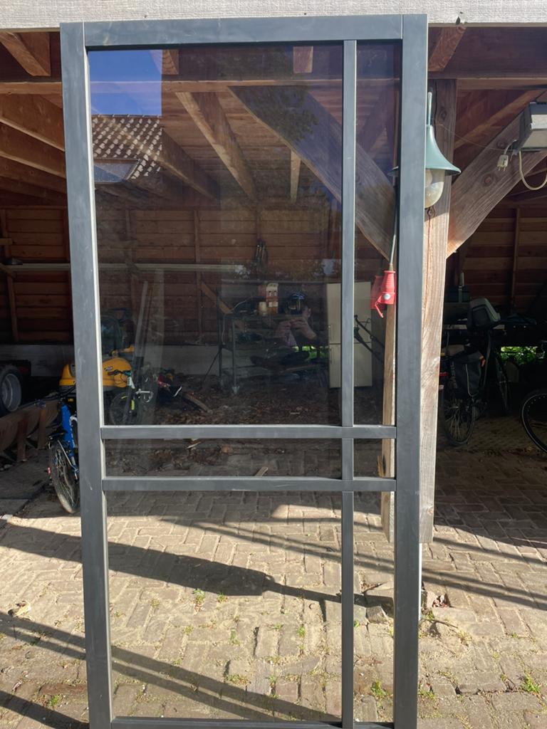 Schuifdeur nieuw 118x250, Deurkozijn, Zo goed als nieuw, Hout, Ophalen