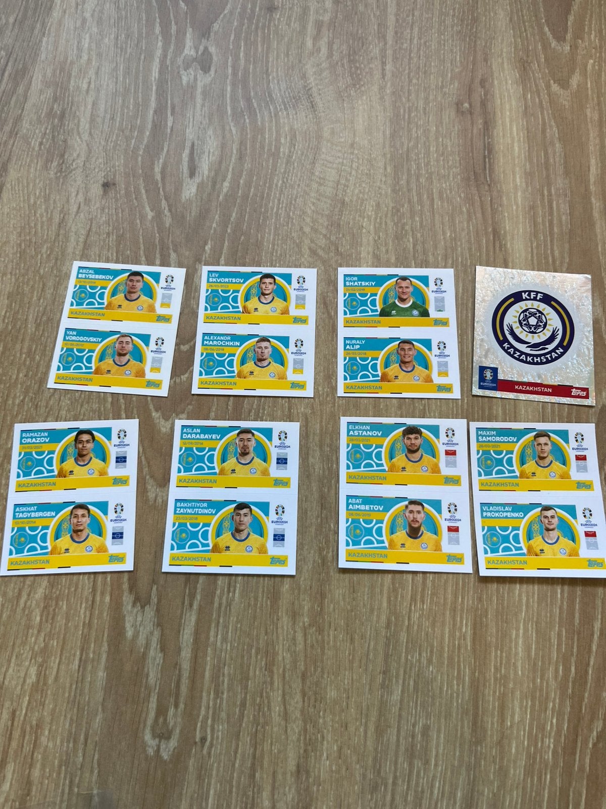 Ek 2024 kazachstan volledig team, Ophalen of Verzenden, Nieuw, Meerdere stickers