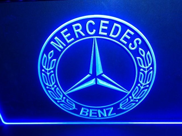 Mercedes logo 3D Led verlichting reclame lamp, Americansaleshop@gmail.com, Eu, Lichtbak of (neon) lamp, Ue