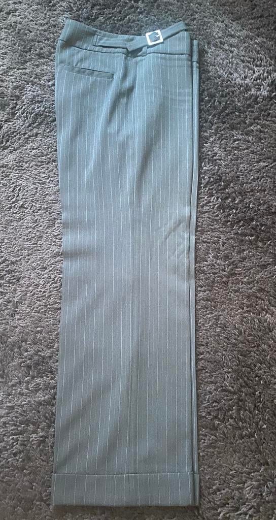 BC Wide Leg pantalon, grijs met krijtstreep, W32 L32, nieuw, Maat 38/40 (M), Ophalen of Verzenden, BC, Nieuw