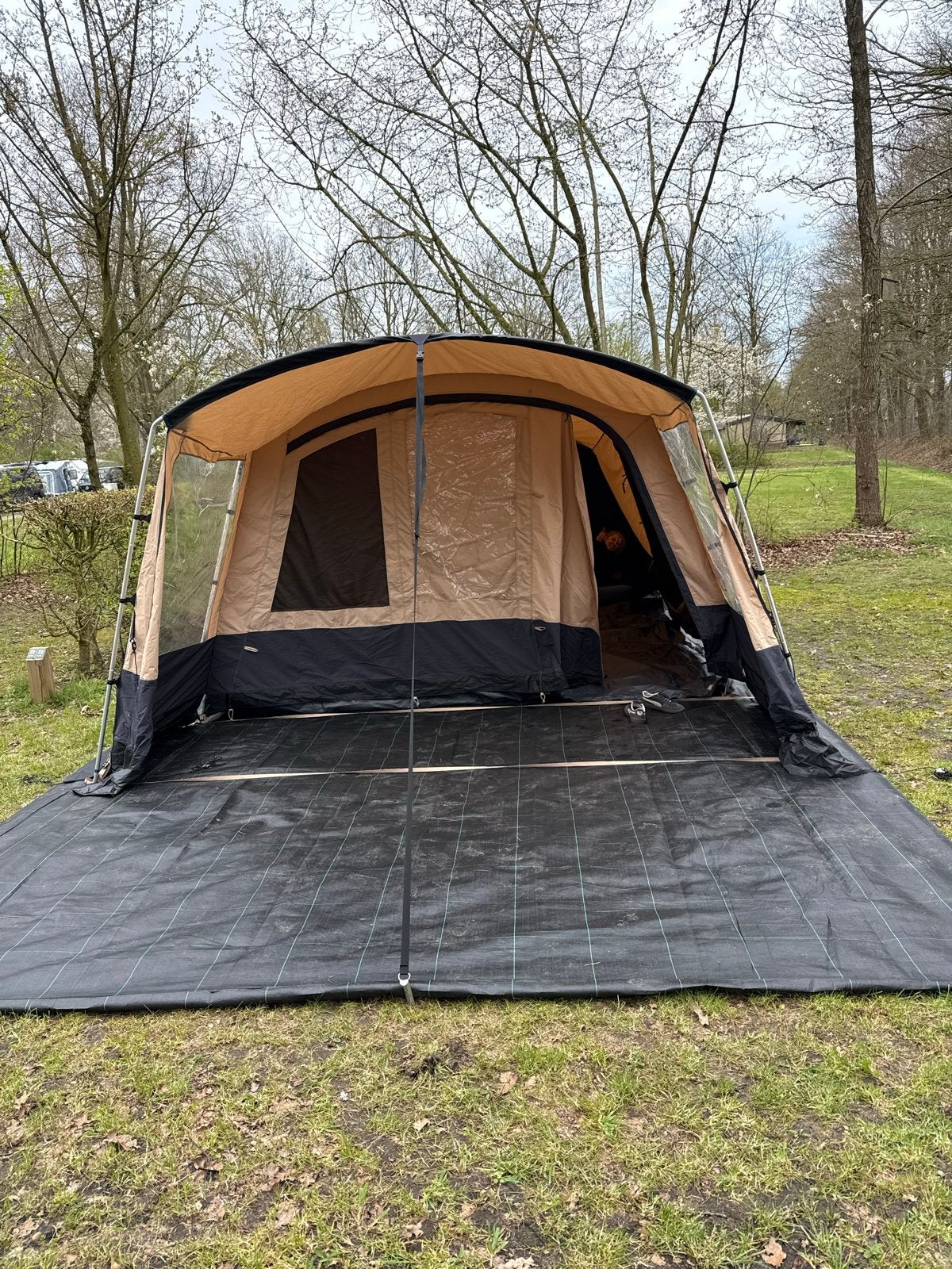 Ruime tunneltent voor 5 personen  van safarica reef 360 tc, Caravans en Kamperen, Ophalen, Gebruikt, Tot en met 5