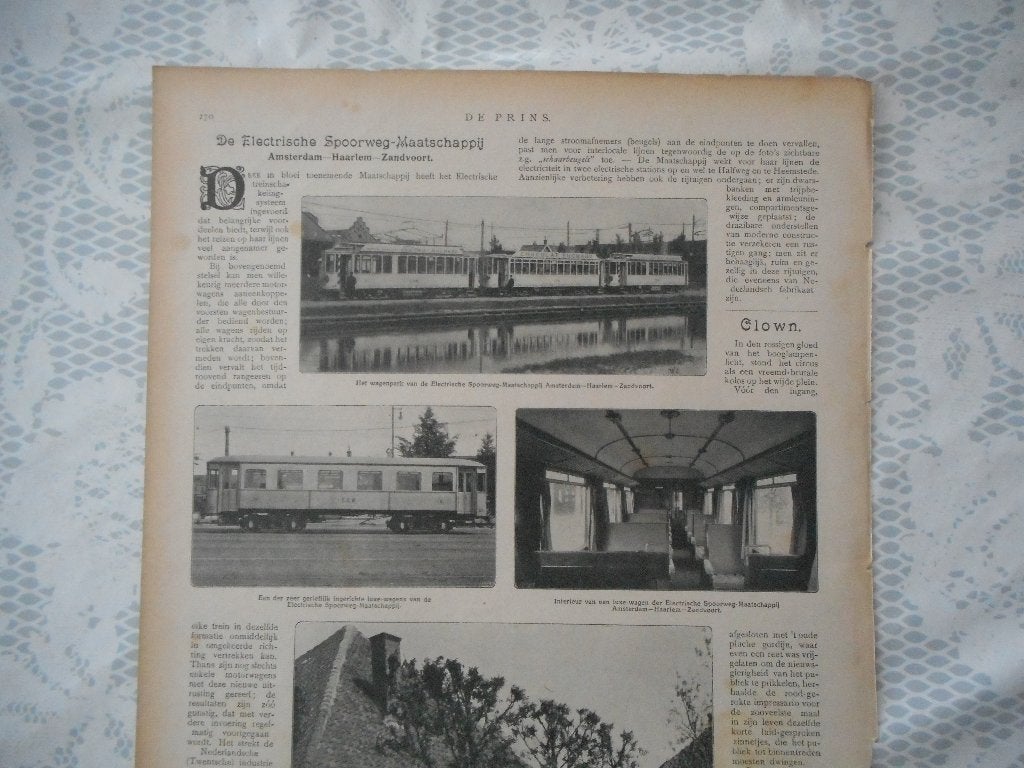 Electrisch Spoorweg MIj. Amsterdam-Haarlem-Zandvoort. 1916., Verzamelen, Ophalen of Verzenden, Gebruikt, Trein, Overige typen