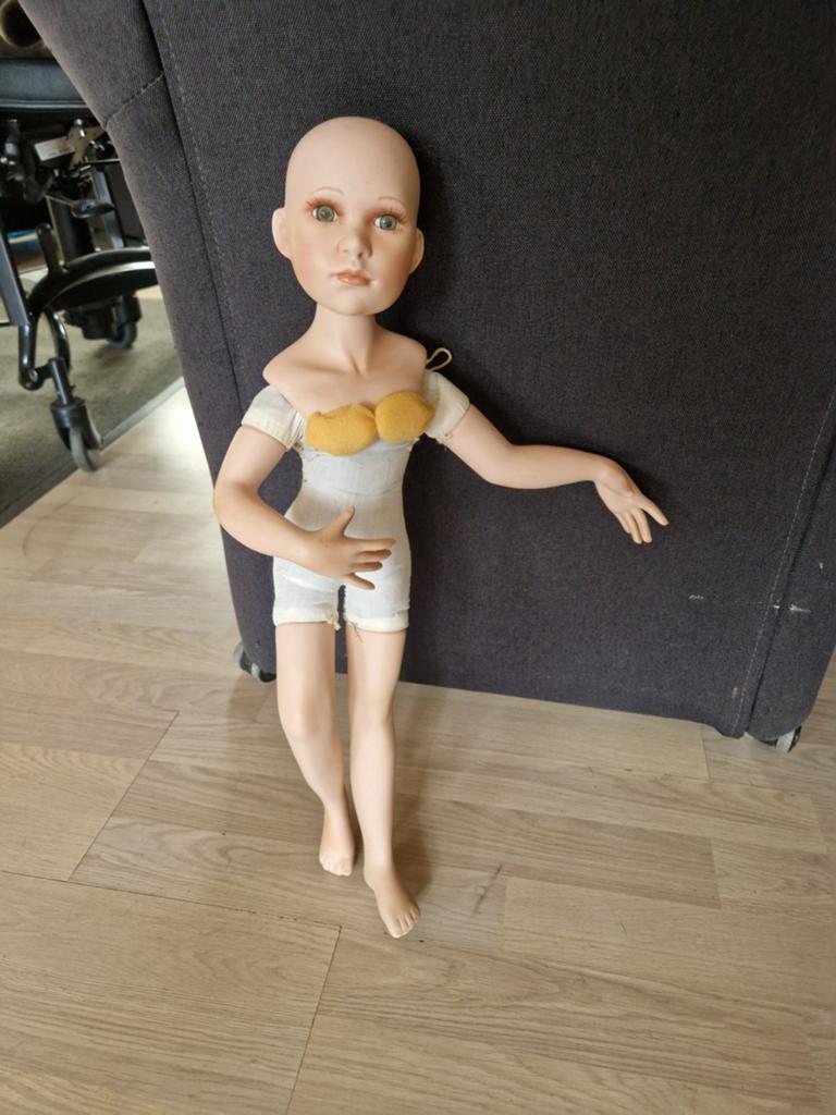 Vintage porseleinen pop, onbekend merk, Ophalen, Gebruikt, Pop