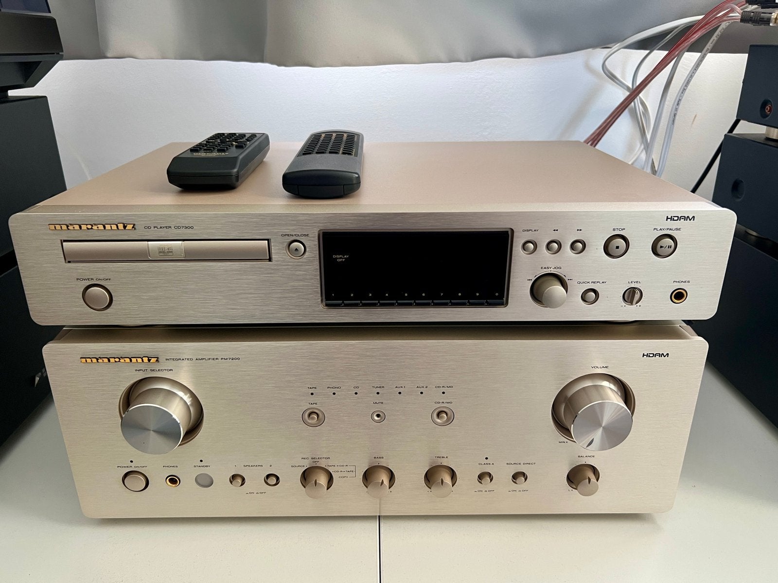 Marantz PM7200 + CD7300 – Topstaat – met afstandsbedieningen, Losse componenten, Zo goed als nieuw, Cd-speler, Ophalen