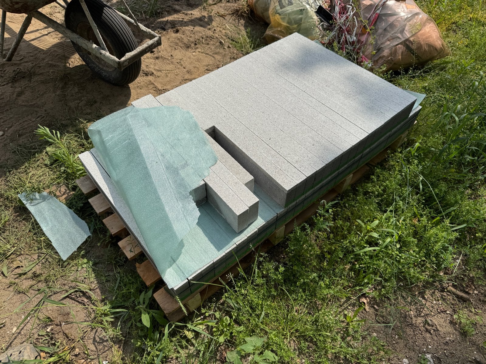 MBI Geostylistix Dover White gevelstenen - 55 stuks, Ophalen, Gebruikt, 10 m² of meer, Beton