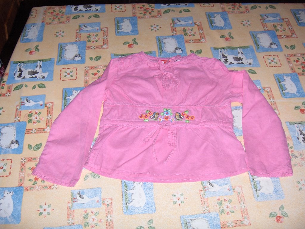 Roze katoenen tuniek shirt MINI STARS mt 104/110 nieuwstaat, Kinderen en Baby's, Kinderkleding | Maat 104, Ophalen of Verzenden