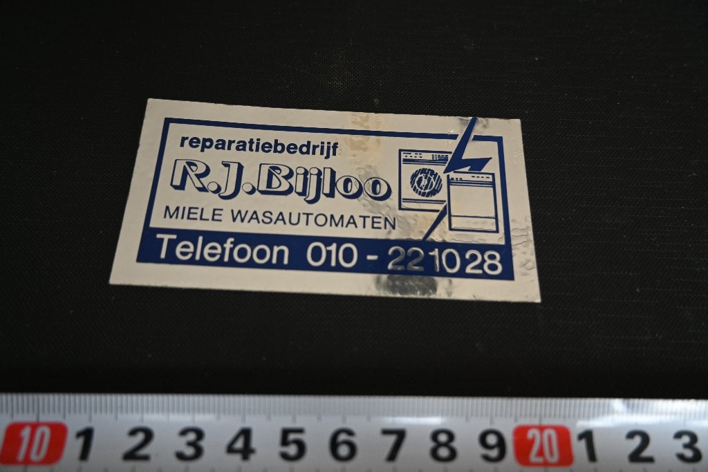 sticker Raparatiebedrijf R.J. BIJLOO MIELE wasautomaten, Ophalen, Zo goed als nieuw