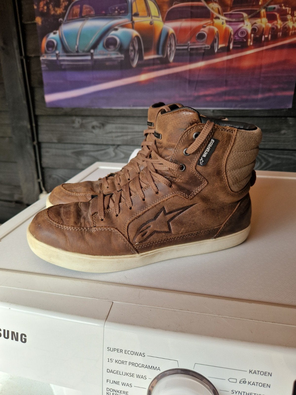 te koop zeer mooie alpinestars motor schoenen bruin, Motoren, Alpine Stars, Heren, Ophalen of Verzenden, Laarzen