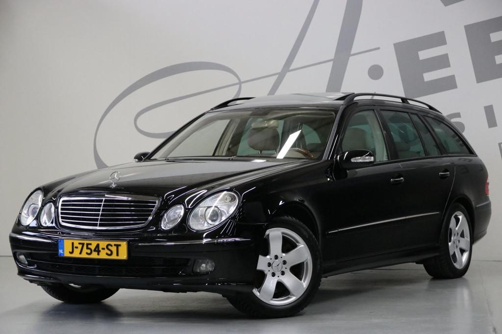 Mercedes-Benz E-klasse Combi 500 Elegance 4-Matic/ 7 persoon, Auto's, Mercedes-Benz, Automaat, Gebruikt, Zwart, Leder