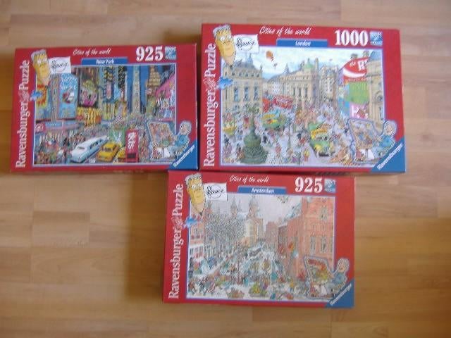 Ravensburger puzzels New York, London, Amsterdam, Ophalen of Verzenden, 500 t/m 1500 stukjes, Zo goed als nieuw, Legpuzzel