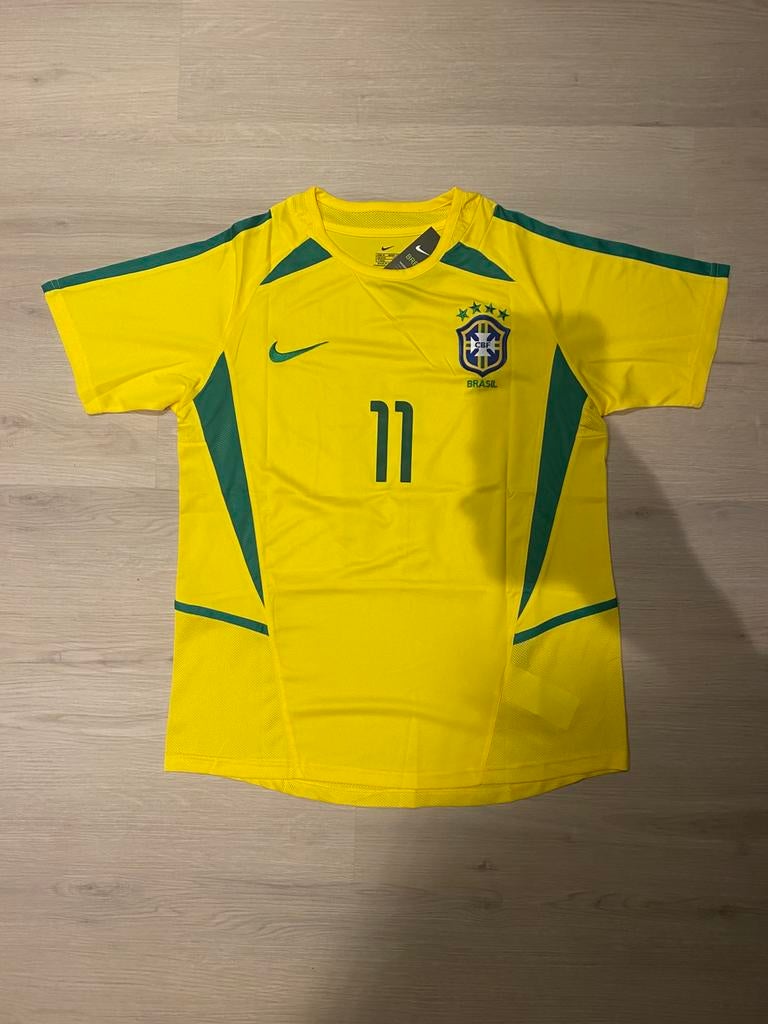 Brazilië 2002 Ronaldinho 11, Maat M, Ophalen of Verzenden, Zo goed als nieuw, Shirt